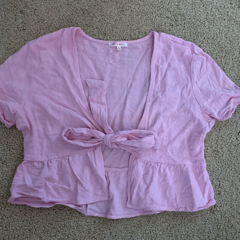 Lottie moss pink tie top